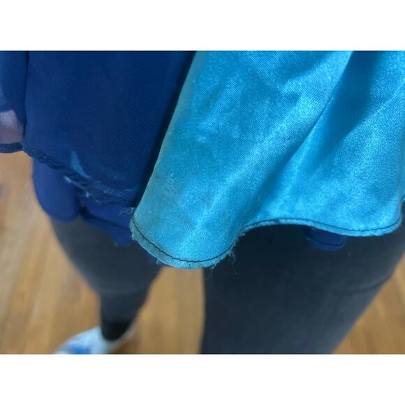 Cache Blue Ombre Satin Gown Y2K Vintage sz 4 - Picture 10 of 10